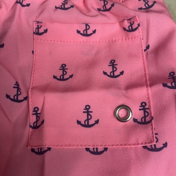 Pink Anchor Print Swim Shorts Boys 2T - Picture 7 of 7